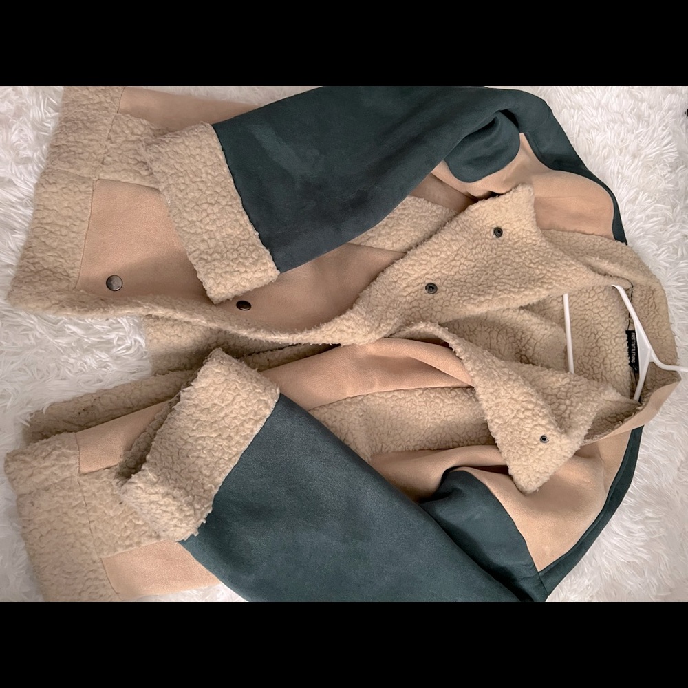 Misguided suede teddy jacket from Asos